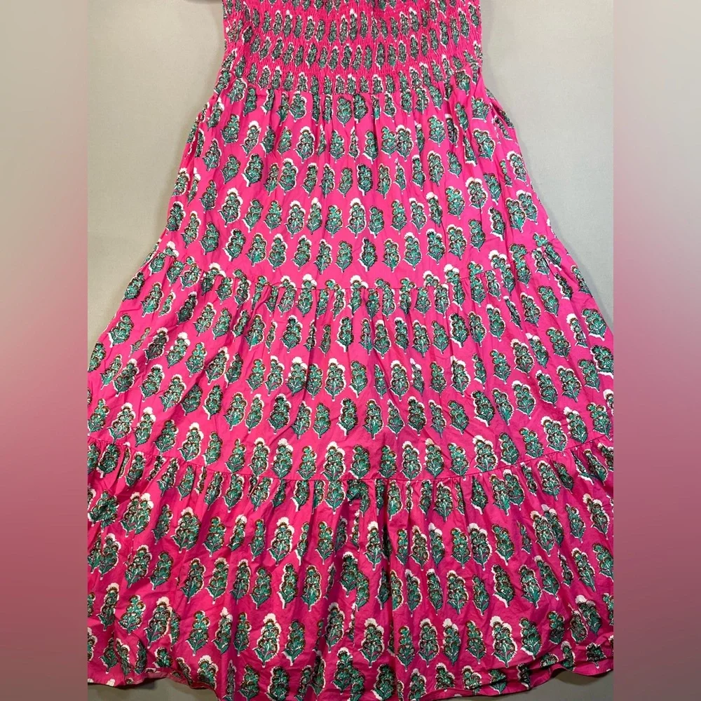 Boden Smocked Bodice Maxi Dress, Artisan Bloom Floral Pattern - Womens 20-22R - Picture 3 of 16